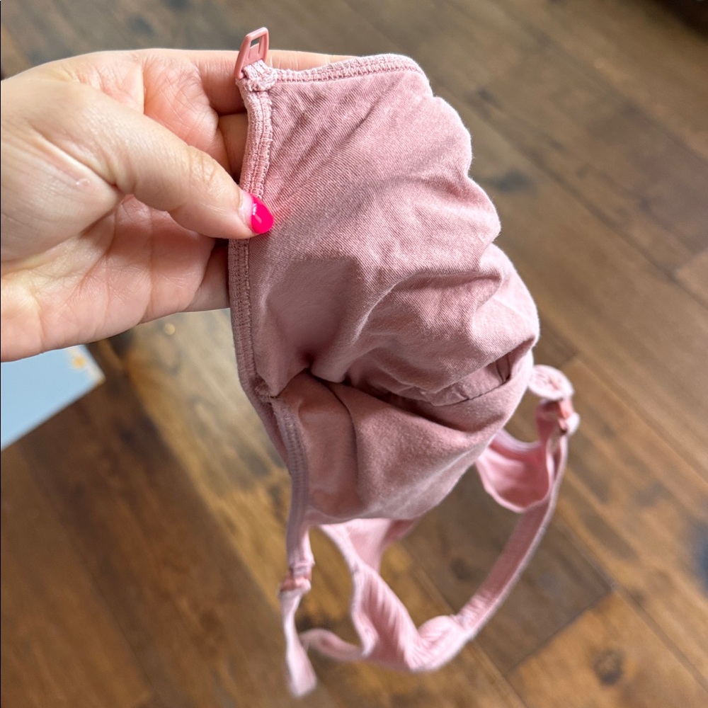 Auden Ribbed Racerback Bralette in Dusty Rose - Picture 4 of 4